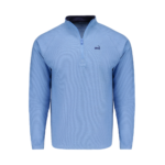 Ladies Quarter Zip Mock Sweatshirt | New Blue