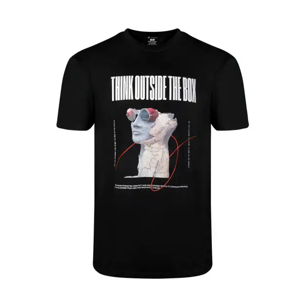 T-Shirt Printed Think outside the Box Black